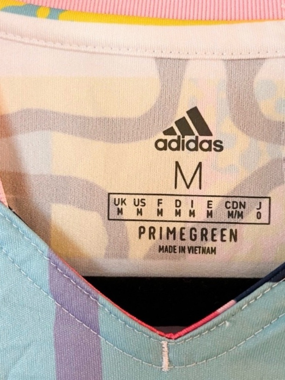 adidas Multicolor 'Love Unites' Graphic Kids Soccer Jersey - Pink Accents - Picture 3 of 3